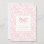 Niedliche pinkfarbene böhmische Bugbaby-Dusche Einladung (Rückseite)