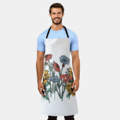 Niedliche Pinks und Blues Frische Blume Schürze (Getragen)