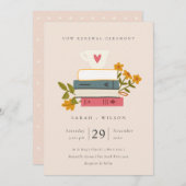 Niedliche Pinselstriche Bücher Blumenstrauß Einlad Dankeskarte (Vorne/Hinten)