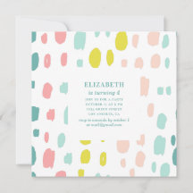 Niedliche Pinselstriche. Rosa und minziger Kinderg