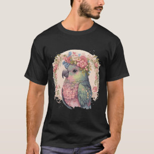 Niedliche Pionus-Papagei-Blume T-Shirt