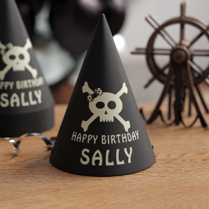 Niedliche Pirate Birthday Skull Crossbones Party H Partyhütchen