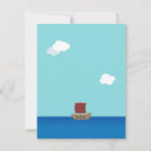 Niedliche Pirate Themed Kindergeburtstag Party Ein Einladung (Rückseite)