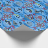Niedliche Piraten Geschenkpapier (Ecke)