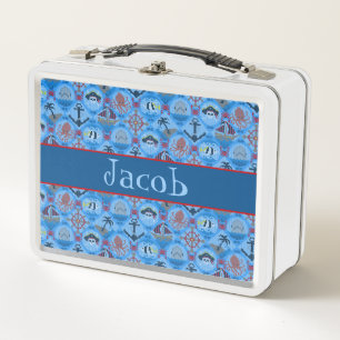 Niedliche Piraten Metall Brotdose