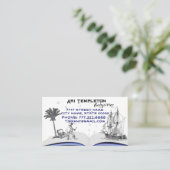 Niedliche Piraten und Schiffe Kinderbetreuung Visitenkarte (Stehend Vorderseite)