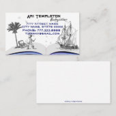 Niedliche Piraten und Schiffe Kinderbetreuung Visitenkarte (Vorne/Hinten)