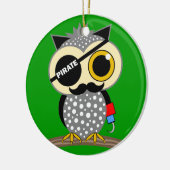 niedliche Pirateneule Keramik Ornament (Links)