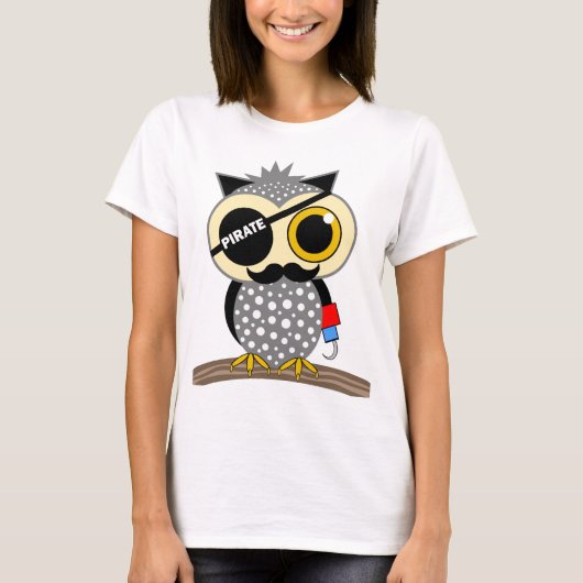 niedliche Pirateneule T-Shirt (Vorderseite)