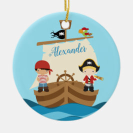 Niedliche Piratenjungs und ein großer Individuelle Keramik Ornament