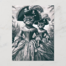 Niedliche Piratenkatzen Postkarte