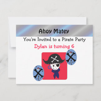 Niedliche PiratenParty Einladung