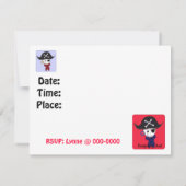 Niedliche PiratenParty Einladung (Rückseite)