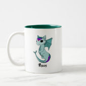 Niedliche Pisces Dragon-Tasse Zweifarbige Tasse (Links)