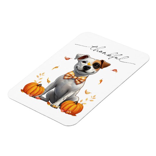 Niedliche Pit Bull Ernsthafte Fallpumpen Magnet (Linke Seite)