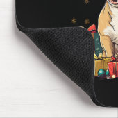 Niedliche Pitbuli Weihnachtsmannmütze Funny Christ Mousepad (Ecke)