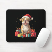 Niedliche Pitbuli Weihnachtsmannmütze Funny Christ Mousepad (Mit Mouse)