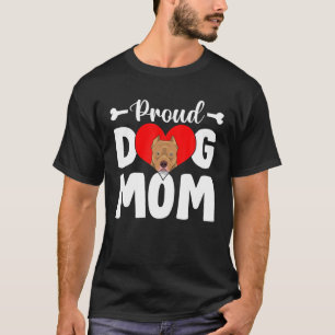 Niedliche Pitbull Hund Mama Sonniger Muttertag T-Shirt