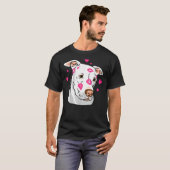 Niedliche Pitbull Hunde Liebe und Herz Funny Pit B T-Shirt (Vorne ganz)