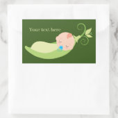 niedliche Pitch-Jungs fügen Text hinzu Rechteckiger Aufkleber (Tasche)