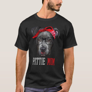 Niedliche Pittie Mama Pitbull Hundetag Muttertag T-Shirt