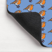 Niedliche Pixel Art European Robin Red Breast Must Mousepad (Ecke)