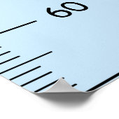 Niedliche Pixel Art Growth Chart Centimeter Poster (Ecke)