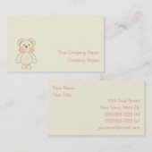 Niedliche Pixel Gezeichnet Bär Visitenkarte (Vorne/Hinten)