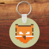 Niedliche pixelförmige Fuchs-Fach-Case-Mate-iPhone Schlüsselanhänger (Vorderseite)
