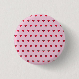 Niedliche pixelförmige Herzform Button