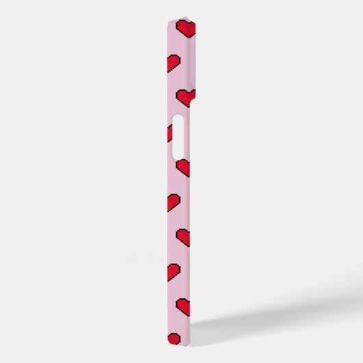 Niedliche pixelförmige Herzform Case-Mate iPhone Hülle (Rückseite / Rechts)