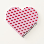 Niedliche pixelförmige Herzform Notizblock (Rückseite)
