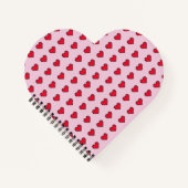 Niedliche pixelförmige Herzform Notizblock (Vorderseite)