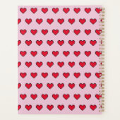 Niedliche pixelförmige Herzform Planer (Rückseite)