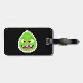 Niedliche pixelige Eiermonster-Tasse Gepäckanhänger (Rückseite horizontal)