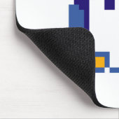 Niedliche pixelige Pinguinpilzkissen Mousepad (Ecke)
