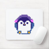 Niedliche pixelige Pinguinpilzkissen Mousepad (Mit Mouse)