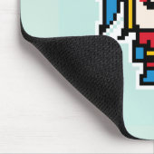 Niedliche pixelige, schlechte Hosentaschenuhr Mousepad (Ecke)