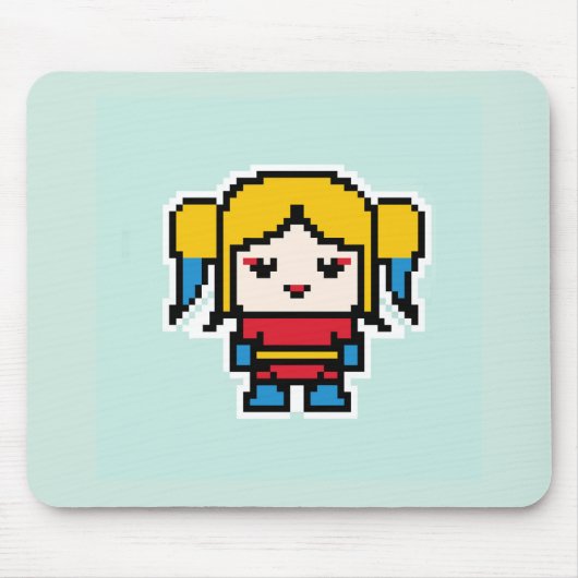 Niedliche pixelige, schlechte Hosentaschenuhr Mousepad (Vorne)
