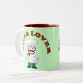 Niedliche Pizza-Kochs-Tasse Zweifarbige Tasse (Vorderseite Links)