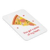 Niedliche Pizza meines Heart Pun Liebe Spaßes Magnet (Rechte Seite)