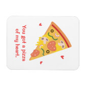 Niedliche Pizza meines Heart Pun Liebe Spaßes Magnet (Horizontal)