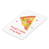 Niedliche Pizza meines Heart Pun Liebe Spaßes Magnet (Linke Seite)