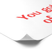 Niedliche Pizza meines Heart Pun Liebe Spaßes Poster (Ecke)