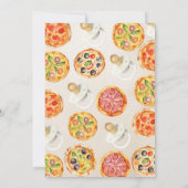 Niedliche Pizza & Schnuller Kinderdusche Einladung (Rückseite)