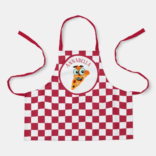 niedliche Pizzas Name Kinderküche Schürze (Vorderseite)