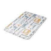 Niedliche Pkw im Straßenmuster Badematte (Schrägansicht)