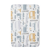 Niedliche Pkw im Straßenmuster Badematte (Vorderseite Vertikal)