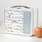 Niedliche Pkw im Straßenmuster Metall Brotdose (Beispiel)