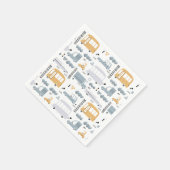 Niedliche Pkw im Straßenmuster Serviette (Ecke)